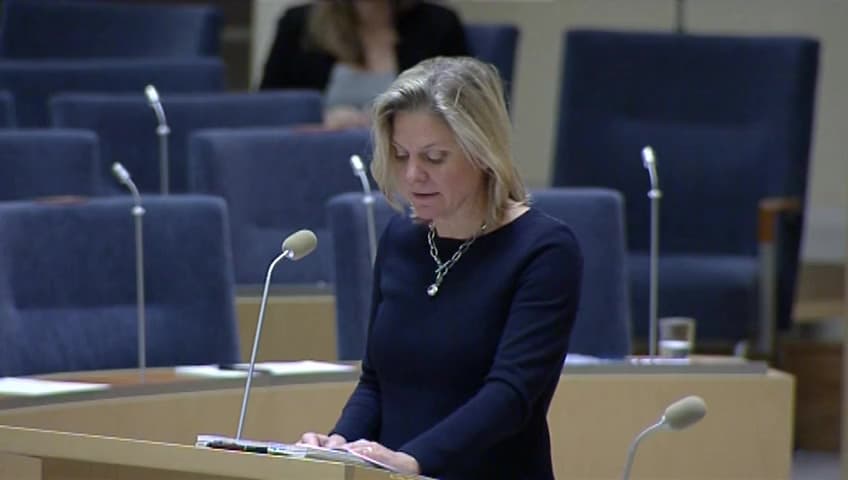 Stillbild från Interpellationsdebatt, En Sifoundersökning om RUT-avdraget