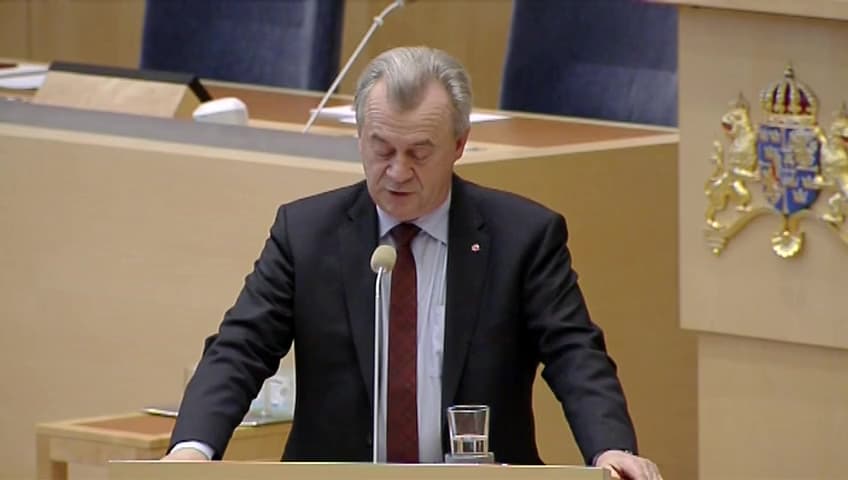 Stillbild från Interpellationsdebatt, Krav på matimporten