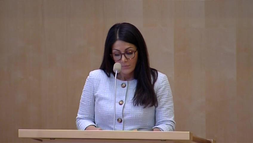 Stillbild från Debatt om förslag, En mer jämställd föräldrapenning