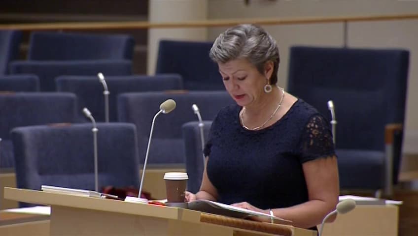 Stillbild från Interpellationsdebatt, Jobben i exportindustrin