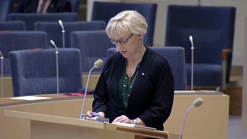 Stillbild från Interpellationsdebatt, Teach for Sweden