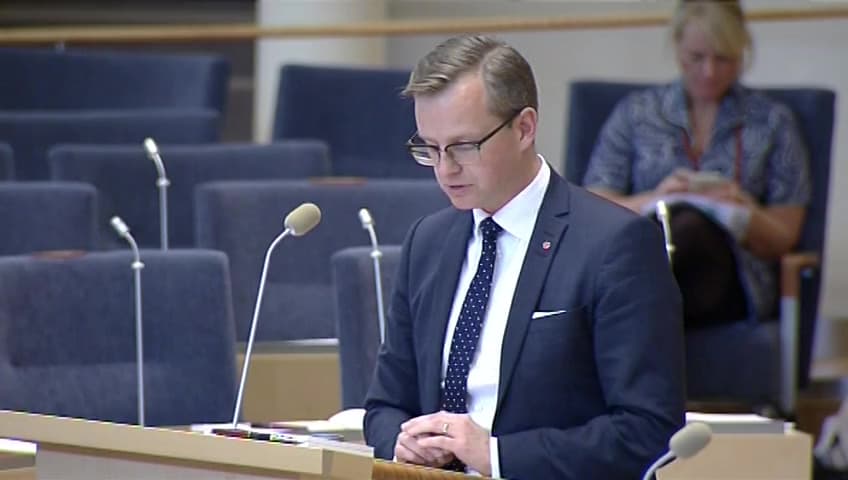 Stillbild från Interpellationsdebatt, Förankring av Vattenfalls försäljningsprocess av tyskt brunkol