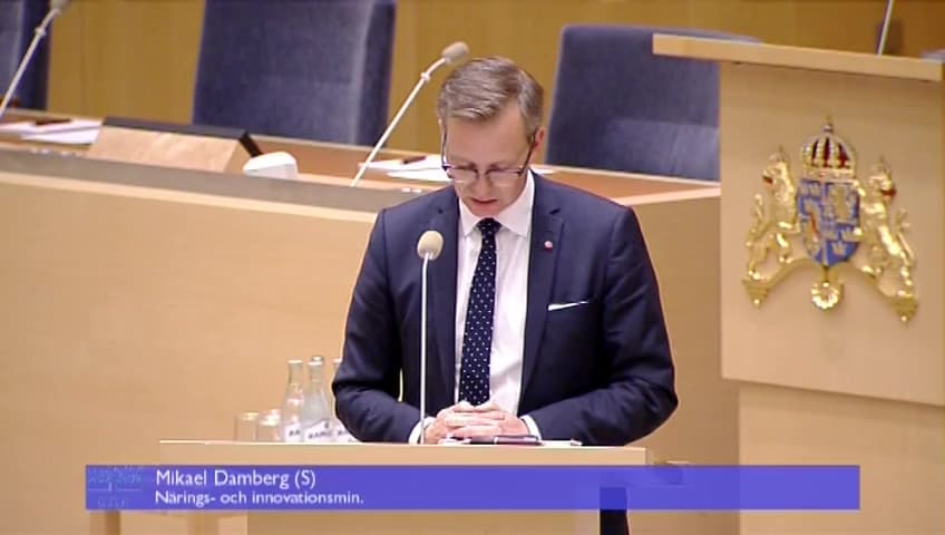 Stillbild från Interpellationsdebatt, Tvistelösning i frihandelsavtalet TTIP