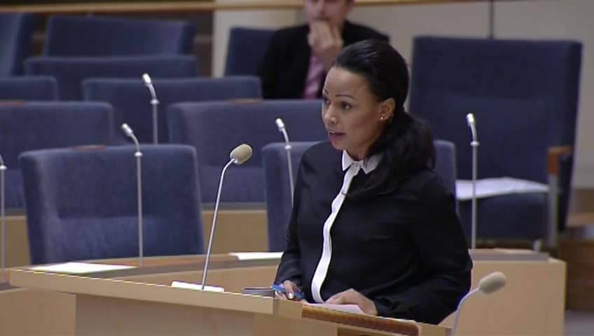 Stillbild från Interpellationsdebatt, Offensiva åtgärder inom upphovsrättsområdet