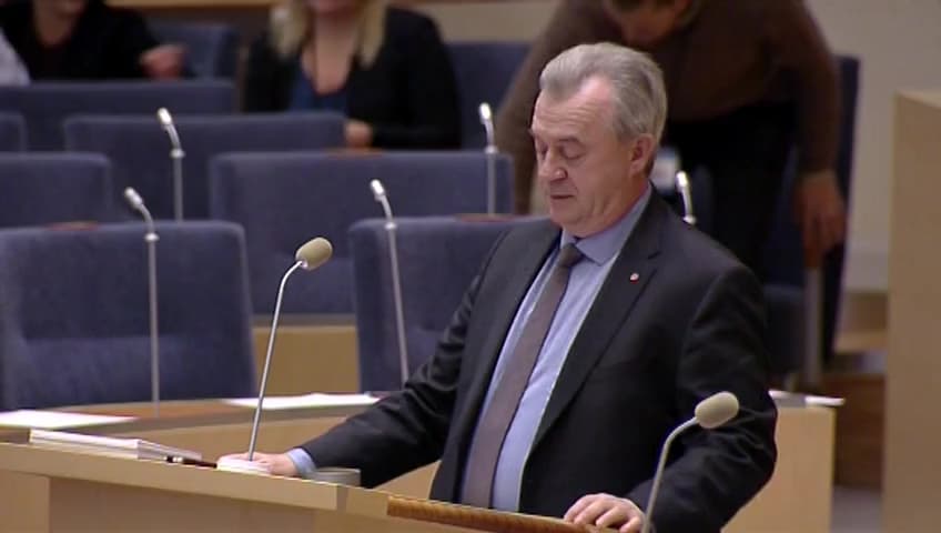 Stillbild från Interpellationsdebatt, Svenska bönders likviditetsproblem