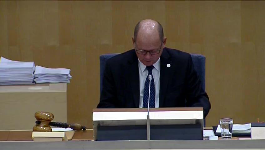 Stillbild från Debatt om förslag, Några ändringar i radio- och tv-lagen