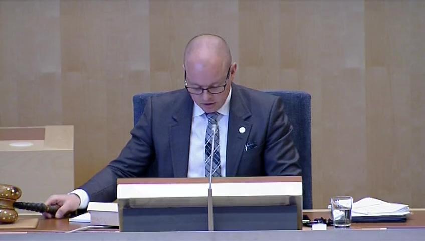 Stillbild från Debatt om förslag, Informationsutbytesavtal med Brunei