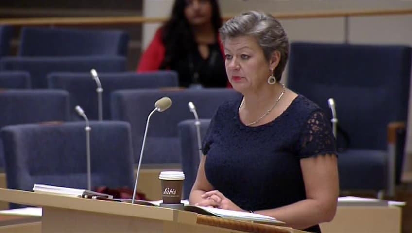 Stillbild från Interpellationsdebatt, Medborgarlön