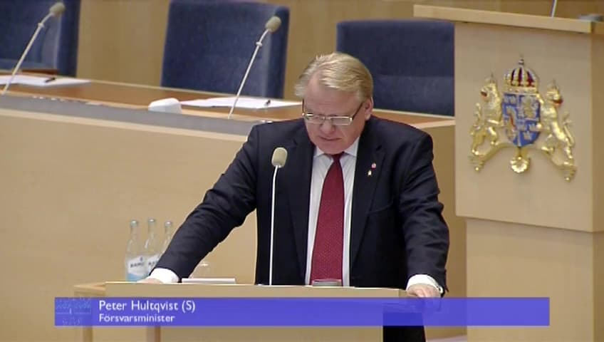 Stillbild från Interpellationsdebatt, Tydlighet om Sveriges samarbete med Nato