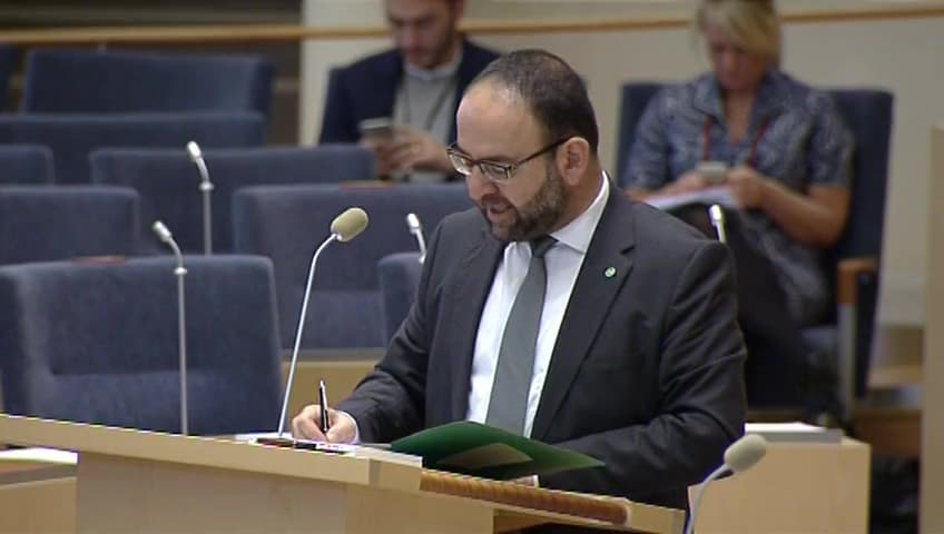 Stillbild från Interpellationsdebatt, Regeringsutspel om försvårande av uthyrning av bostad