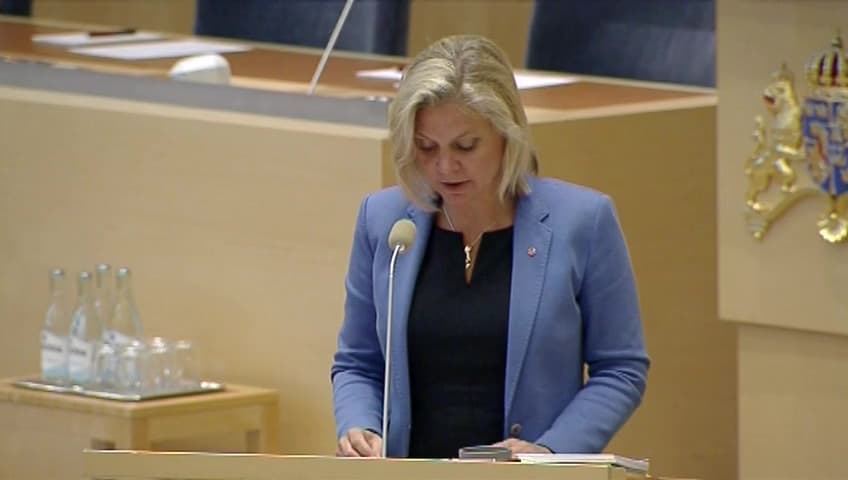 Stillbild från Interpellationsdebatt, Höjda skatter på bensin och diesel