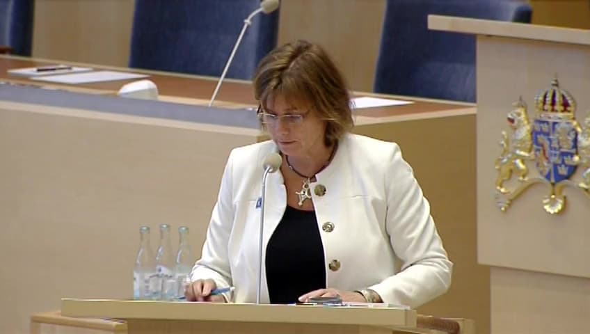 Stillbild från Interpellationsdebatt, Omprioritering av biståndet för att möta det akuta behovet 