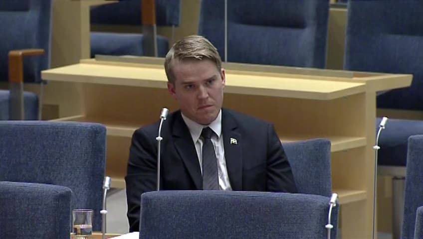 Stillbild från Interpellationsdebatt, Åtgärd för att mildra den diplomatiska skymfen mot Finland