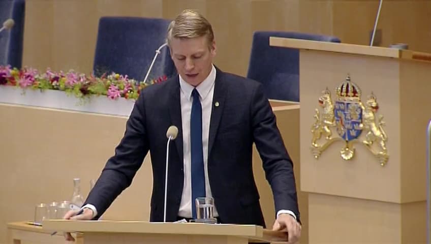 Stillbild från Interpellationsdebatt, Svenska hushållens ekonomi