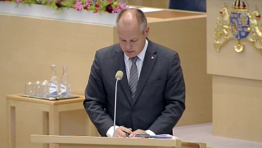 Stillbild från Interpellationsdebatt, Ett rättssäkert asylsystem 
