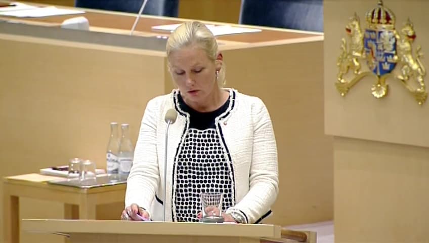 Stillbild från Interpellationsdebatt, Lagar och regler kring drönare