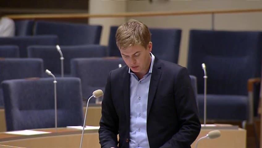 Stillbild från Interpellationsdebatt, Möjlighet till fjärrundervisning
