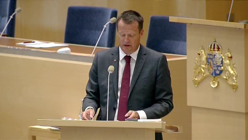 Stillbild från Interpellationsdebatt, Kapaciteten att kunna åtala återvändande terrorister