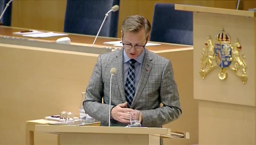 Stillbild från Interpellationsdebatt, Djurskydd i TTIP