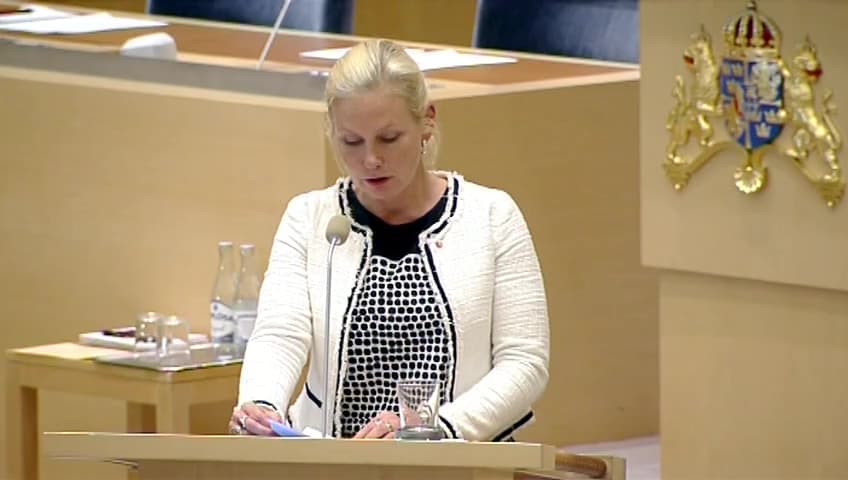 Stillbild från Interpellationsdebatt, Vinsterna med en östlig förbindelse i Stockholm