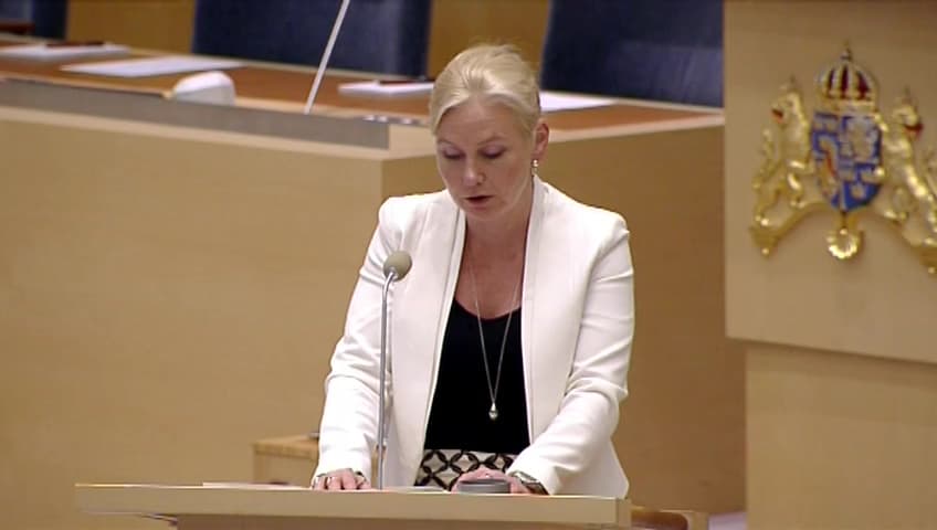Stillbild från Interpellationsdebatt, Infrastrukturpropositionen 2016
