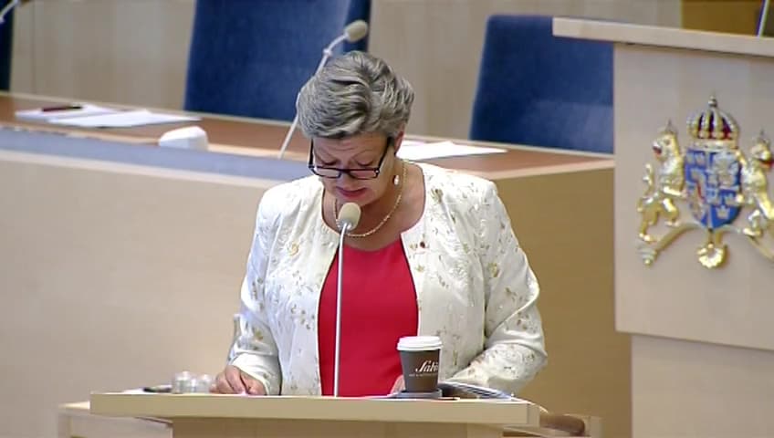 Stillbild från Interpellationsdebatt, Insatser för att stimulera till arbete upp i åldrarna