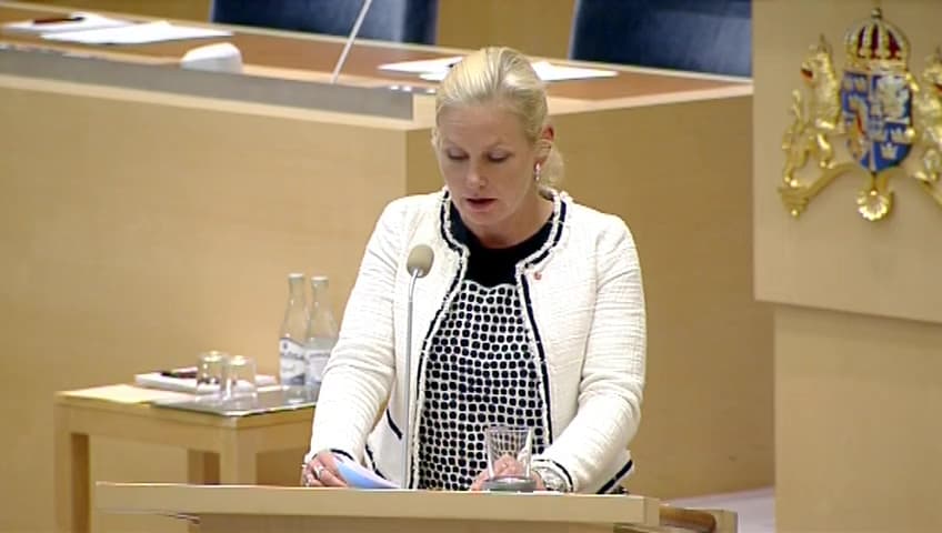 Stillbild från Interpellationsdebatt, Regeringens cykelstrategi och politik för att främja cykeln som transportmedel