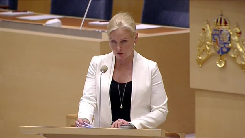 Stillbild från Interpellationsdebatt, Cykelstråk