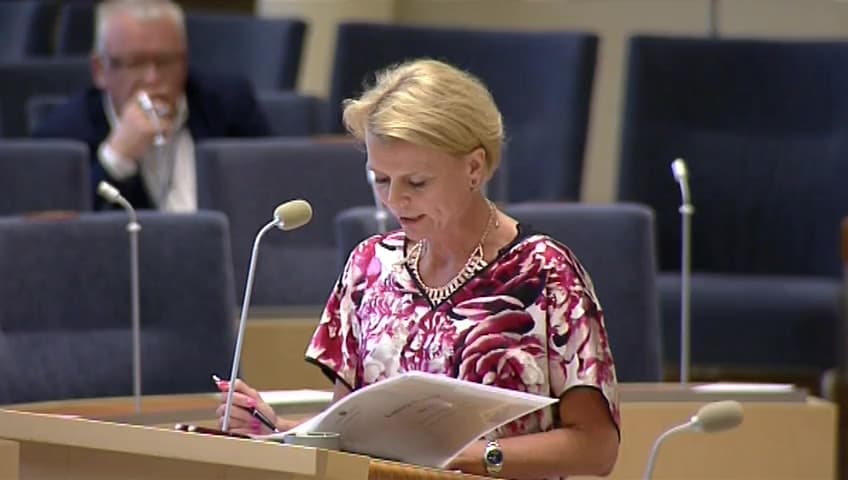 Stillbild från Interpellationsdebatt, Könssegregeringen i samhället