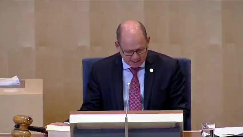 Stillbild från Debatt om förslag, Säkring av bevis vid Konkurrensverkets platsundersökningar