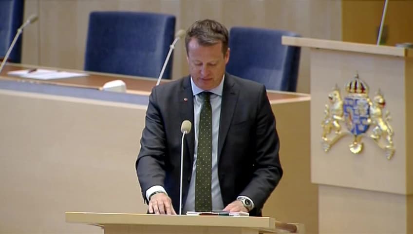 Stillbild från Interpellationsdebatt, Trafikpolisen och säkerheten på våra vägar    