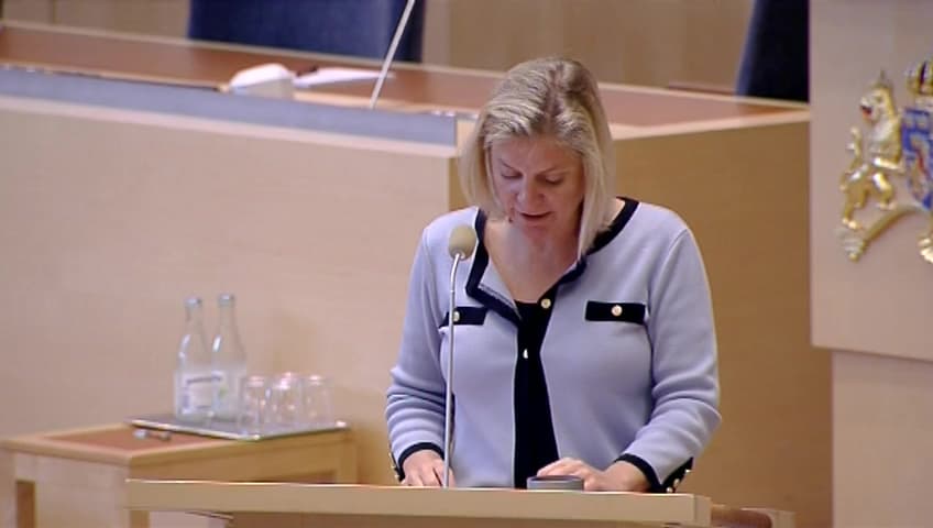 Stillbild från Interpellationsdebatt, Attityder till vita och svarta jobb