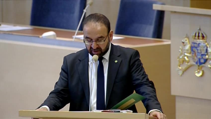 Stillbild från Interpellationsdebatt, Utredningen om Bromma flygplats