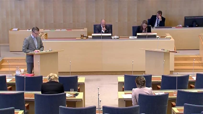 Stillbild från Interpellationsdebatt, Insatser för att främja besöksnäringen