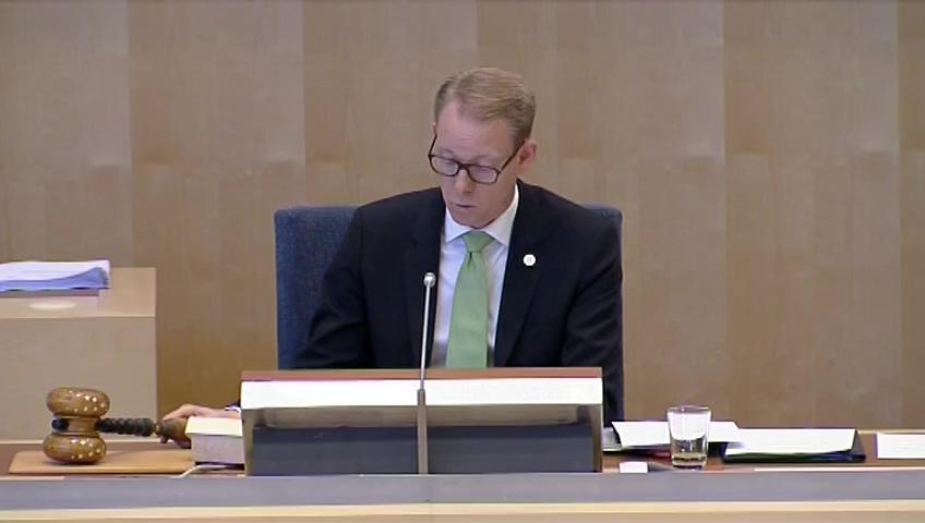 Stillbild från Debatt om förslag, Förändrade villkor för affärsverkscheferna