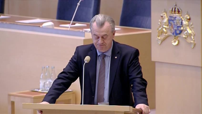 Stillbild från Interpellationsdebatt, Svenska mjölkproducenters konkurrenskraft