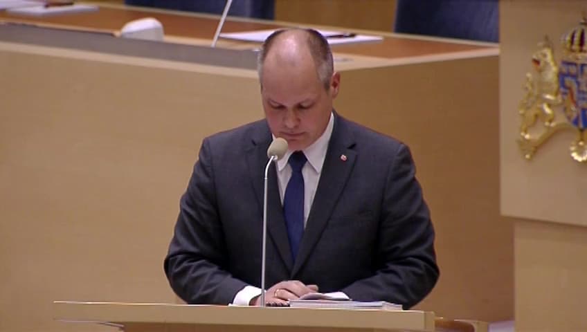 Stillbild från Interpellationsdebatt, Kvoteringslagstiftning