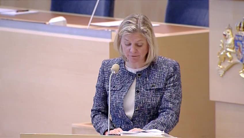 Stillbild från Interpellationsdebatt, Uteblivna skatteintäkter från kilometerskatten