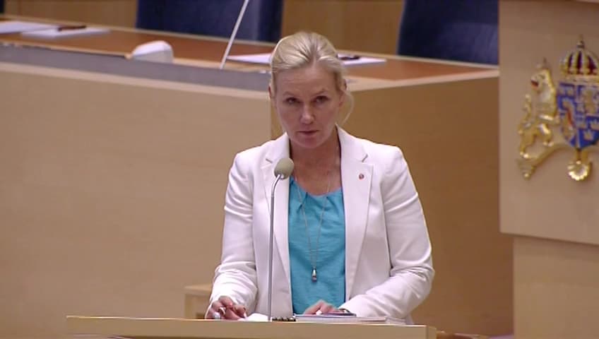 Stillbild från Interpellationsdebatt, Kryssningsfartyg som förorenar Östersjön