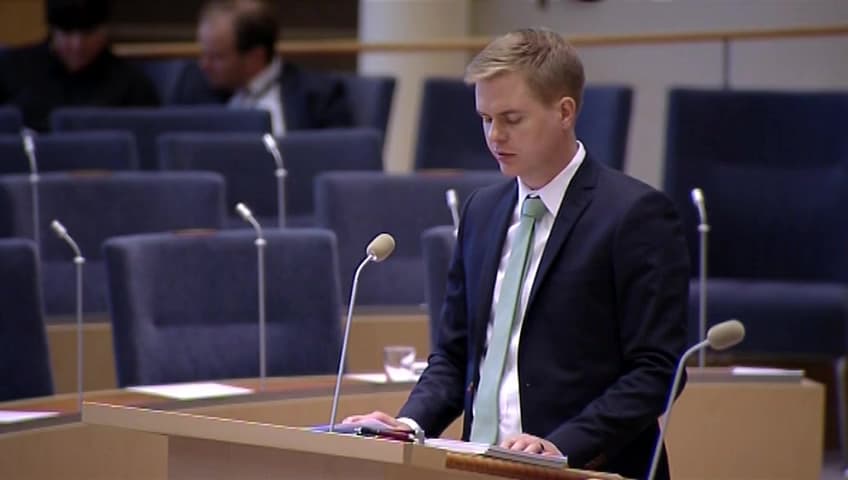 Stillbild från Interpellationsdebatt, Förenklade system för statsbidrag