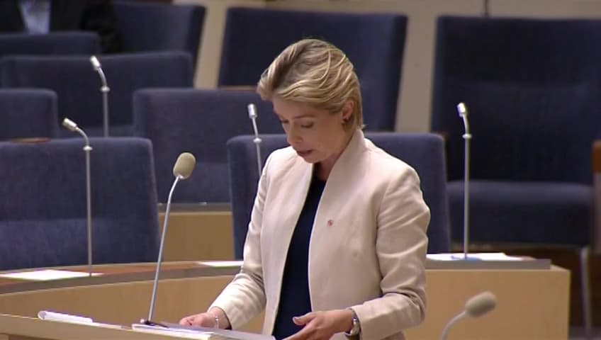 Stillbild från Interpellationsdebatt, Hälsoeffekter av slopandet av den bortre tidsgränsen