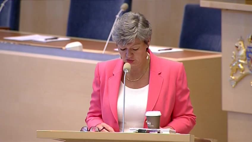 Stillbild från Interpellationsdebatt, Diskriminering av äldre på arbetsmarknaden