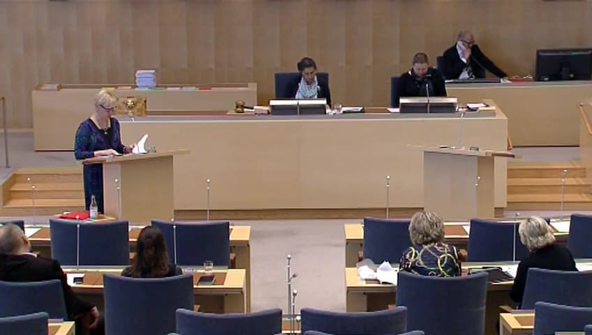 Stillbild från Interpellationsdebatt, Större tydlighet om ryskt beteende i luftrummet