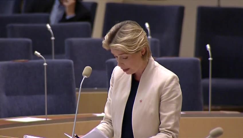 Stillbild från Interpellationsdebatt, Regeringens hantering av ökande sjukskrivningar