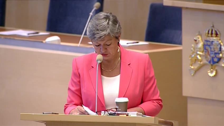 Stillbild från Interpellationsdebatt, Arbetstillfällen i Halland