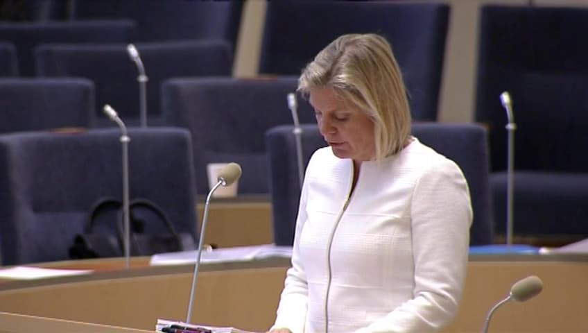 Stillbild från Interpellationsdebatt, Regeringens brutna vallöfte om ROT-avdraget