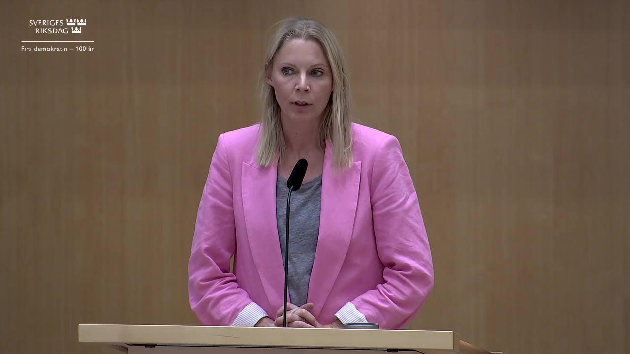 Stillbild från Debatt om förslag, Extra ändringsbudget för 2022 – Retroaktivt sänkt skatt på diesel inom jord-, skogs- och vattenbruk