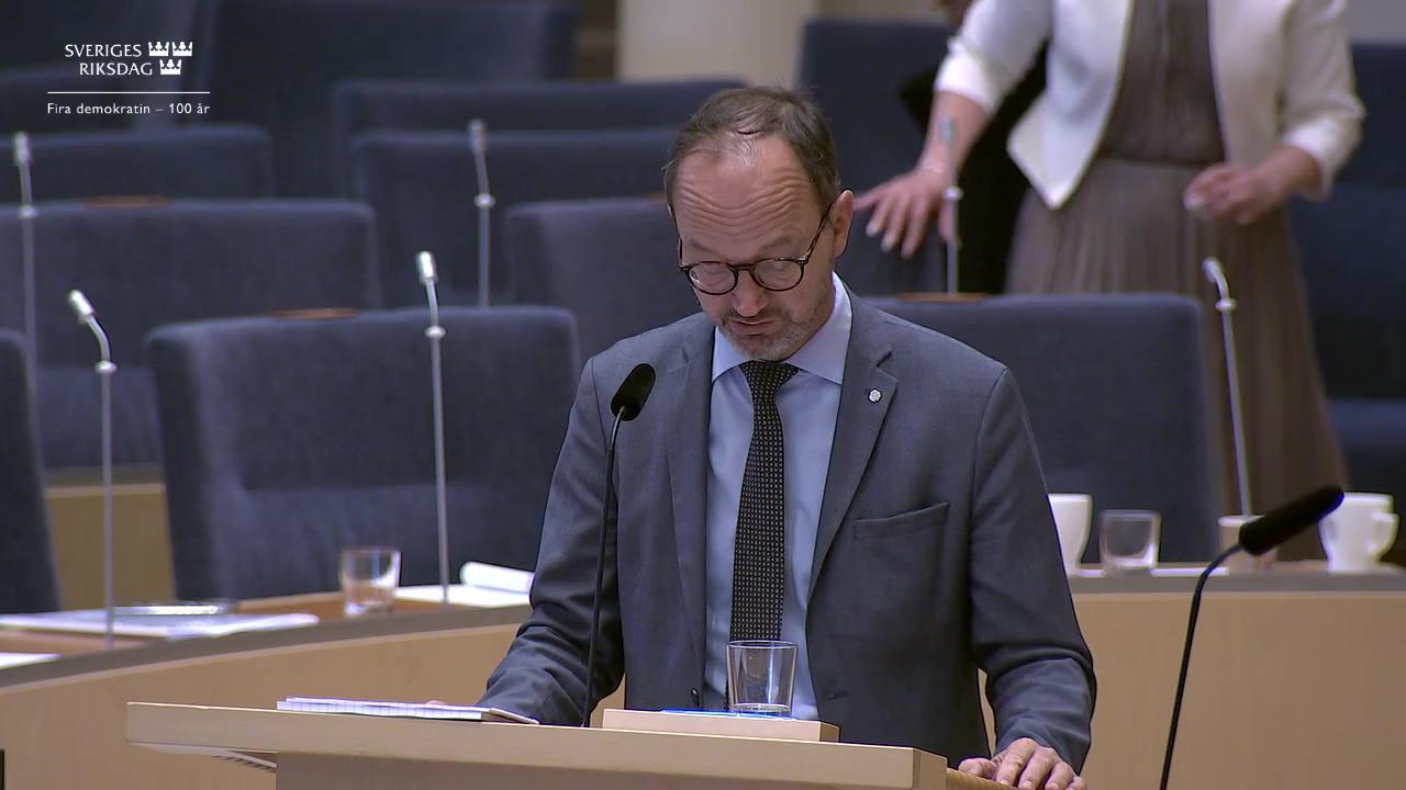 Stillbild från Interpellationsdebatt, Förbifart Stockholm