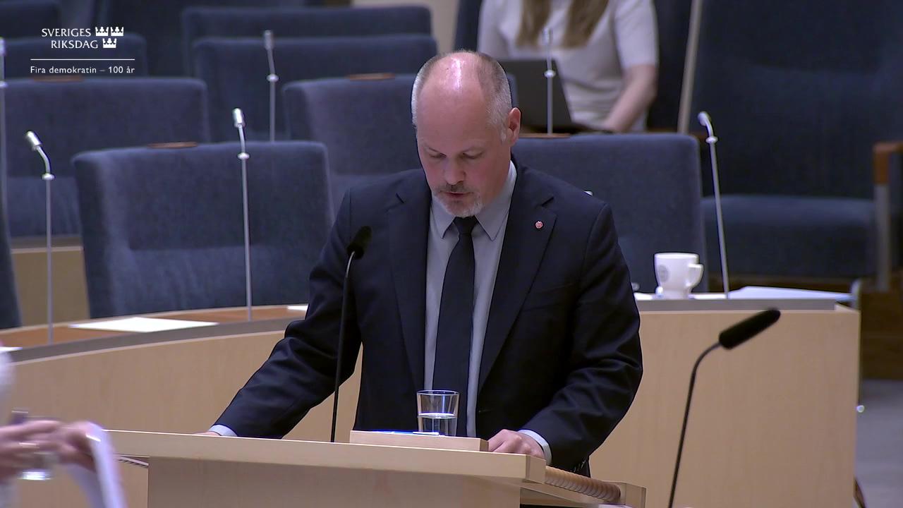 Stillbild från Interpellationsdebatt, Åtgärder för att stoppa sexualbrott mot barn