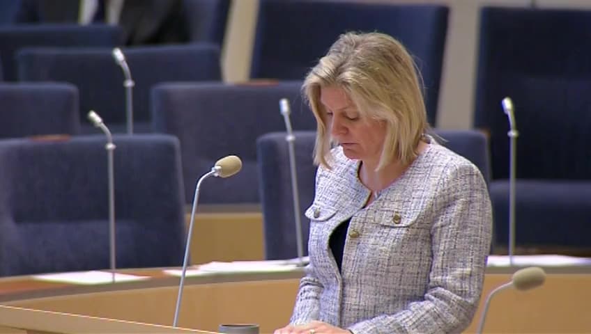 Stillbild från Interpellationsdebatt, Det ekonomiska läget i Sverige